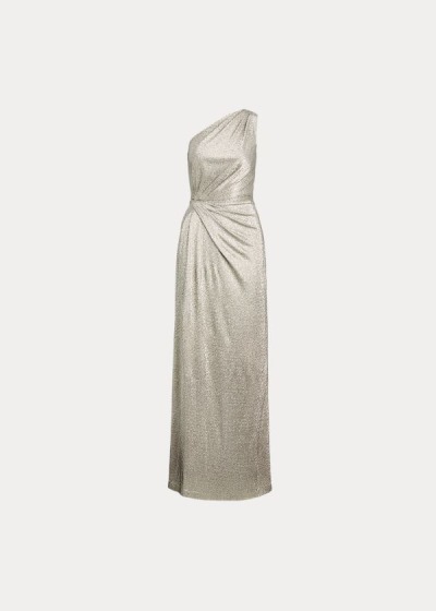 Vestido Ralph Lauren Metallic One-Shoulder Mulher 93712-WZXO